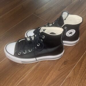 Platform Leather Hightop Converse